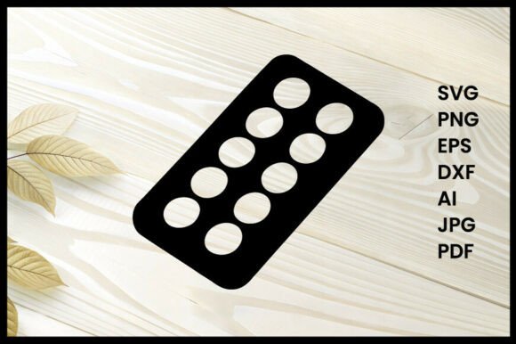 A Pill Blister Pack Silhouette in Embroidery