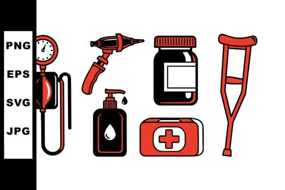 A Professional Designer's Take on the Medical Supplies Clipart Set