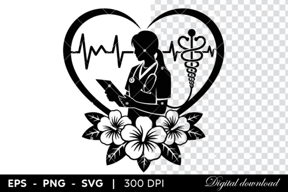 A Review of the Nurse with Stethoscope and Flowers Embroidery Design