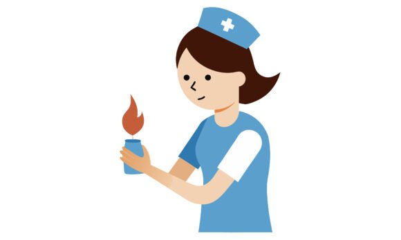 A Silhouette of Quiet Strength: The Nurse Holding a Candle