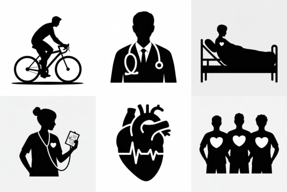 Evaluating the Medical Health Icons Silhouette Set for Embroidery