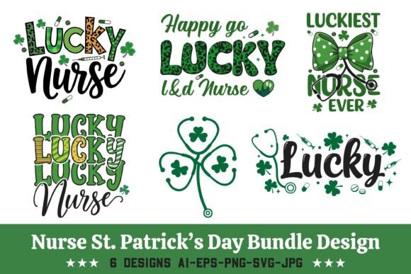 Nurse St Patrick's Day Design PNG Bundle