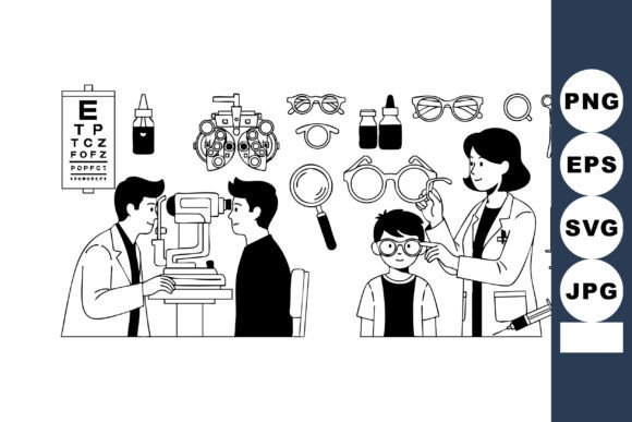 Optometry Vector Art for Practical Embroidery Projects