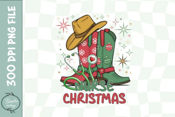 Retro Nurse Howdy Christmas Western Embroidery Design