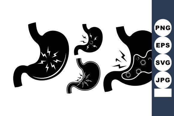 Stomach Pain Vector Silhouette Icons: A Designer's Practical Review